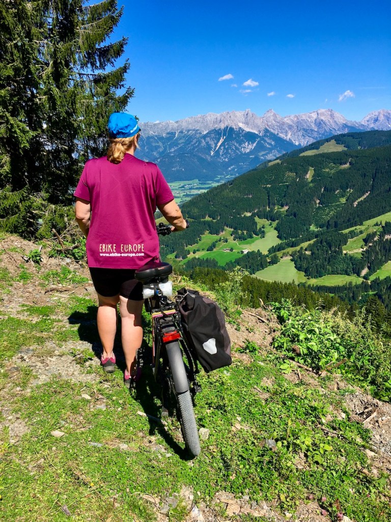 Ebike Europe, jersey, shorts, view, mountain top me