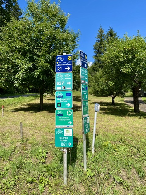 Variety of cycling routes
